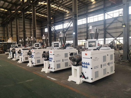 acheter Extrudeuse bicône à double vis 80/173, haute capacité, contrôle automatique, machine d'extrusion de profilés de tuyaux de grande taille online manufacture