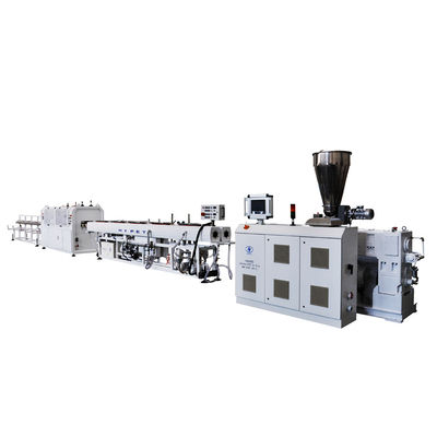 acheter Les brins de double de machine de tuyau de PVC 20-63 avec la boudineuse à vis jumelle conique ZS55/120 ont produit 220kg/H online manufacture