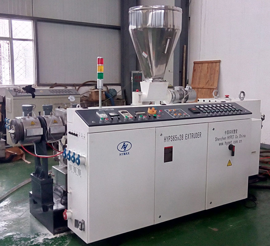 Extrudeuse à double vis pour les granulés de tuyaux en PVC fabriquant HYPS65/28 22kw