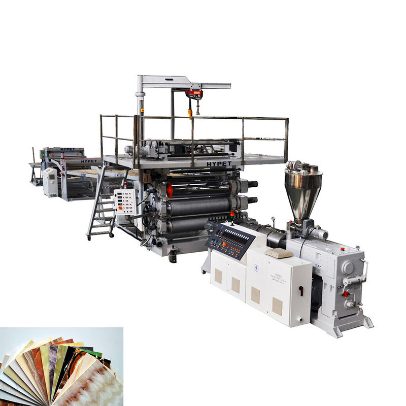 Ligne artificielle d'extrusion de feuille de pierre de marbre avec la boudineuse à vis jumelle conique 80/156 3m/Min 500 - 600KG/H