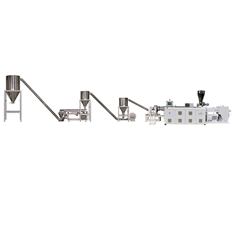 HYPS107/28 ligne de production parallèle de pelletisation à double vis pour pellets de câbles en PVC granules d'injection sortie 800k/h